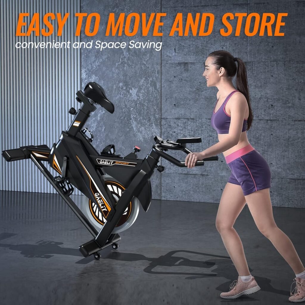 MGDYSS Exercise Bike-Stationary Bikes Indoor Cycling Bike,Cycle Bike Belt Drive Indoor Exercise Bike with LCD Monitor and Comfortable Seat Cushion