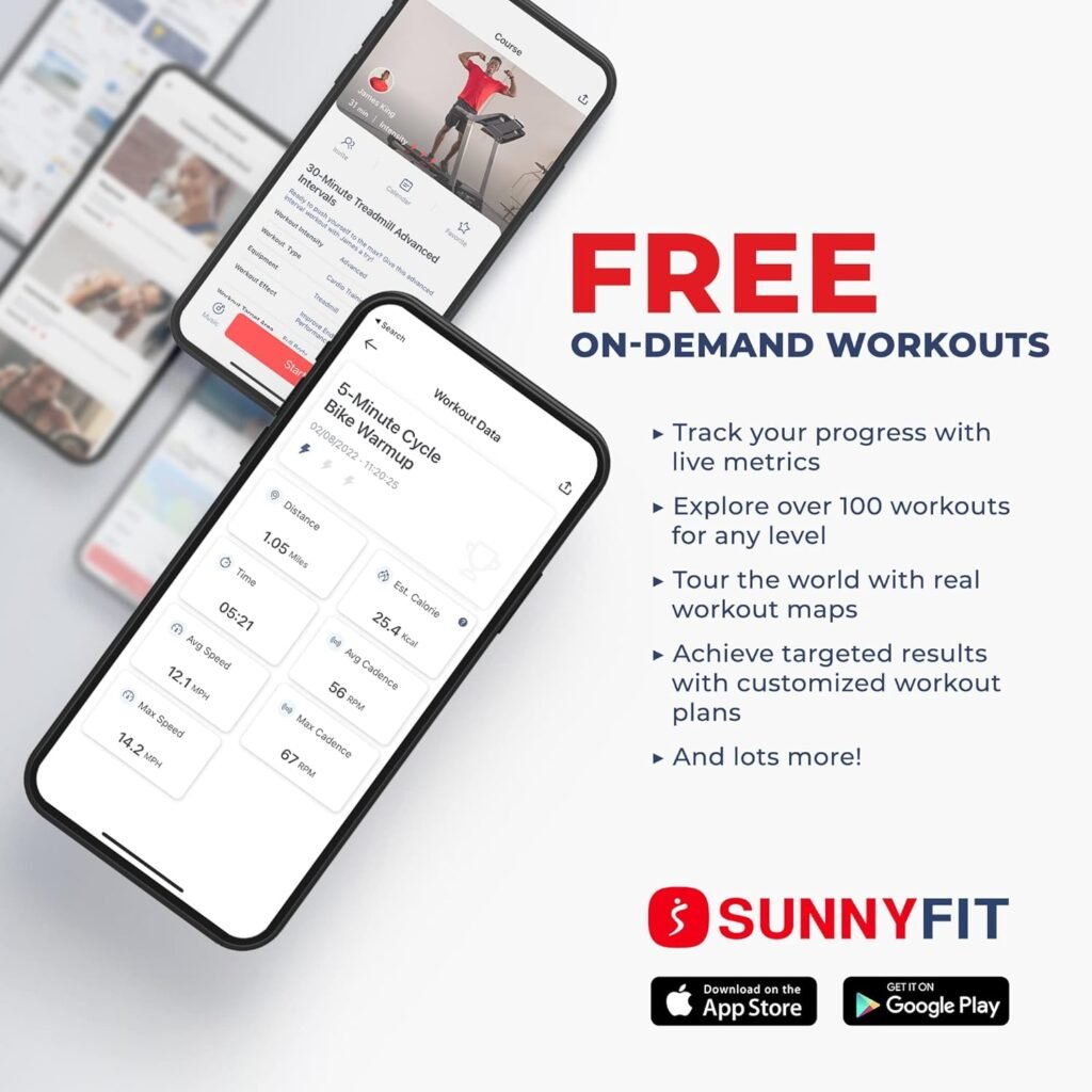Sunny Health  Fitness Magnetic Recumbent Bike with Optional Exclusive SunnyFit® App Enhanced Bluetooth Connectivity