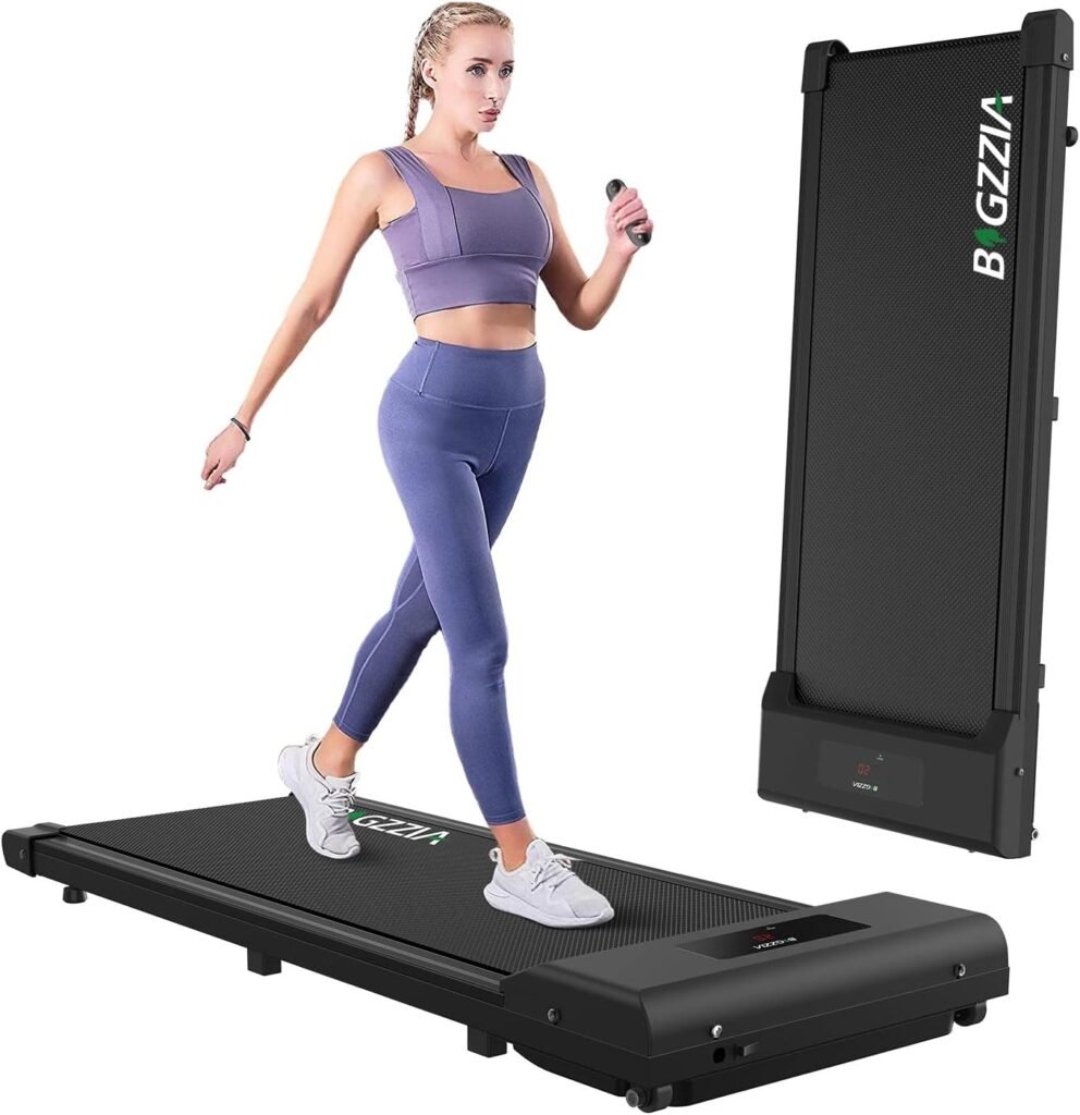 Bigzzia Treadmill-Walking Pad-Under Desk Treadmill-2 in 1 Portable Treadmill for Home (Black-A1)