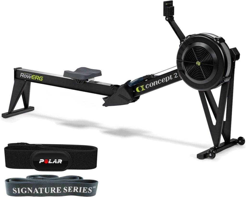Concept2 Model D Indoor Rowing Machine with PM5, Tall Legs and Polar H10 ANT+ Heart Rate Monitor, M-XXL: 26-36 HRM