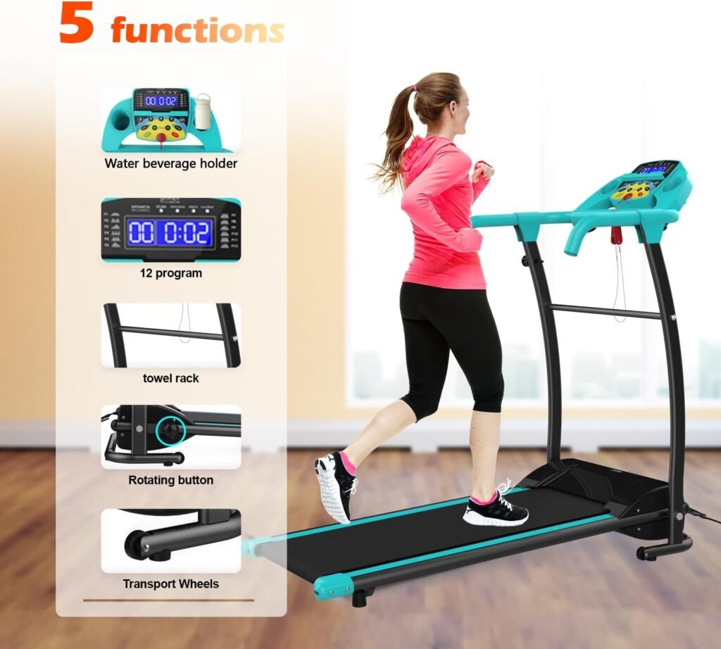 Folding Treadmill-Walking Pad-Treadmills for Home/Office-2.5 HP Portable Electric Foldable Treadmill Running Exercise Machine Compact Treadmill Fitness Workout Jogging